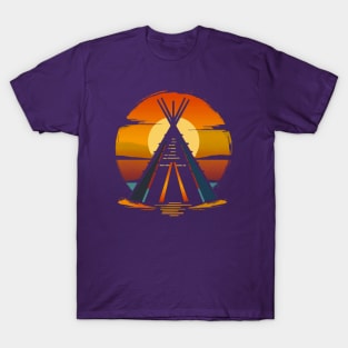 Indian tipi - Teepee tents T-Shirt